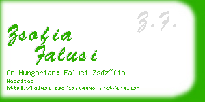 zsofia falusi business card